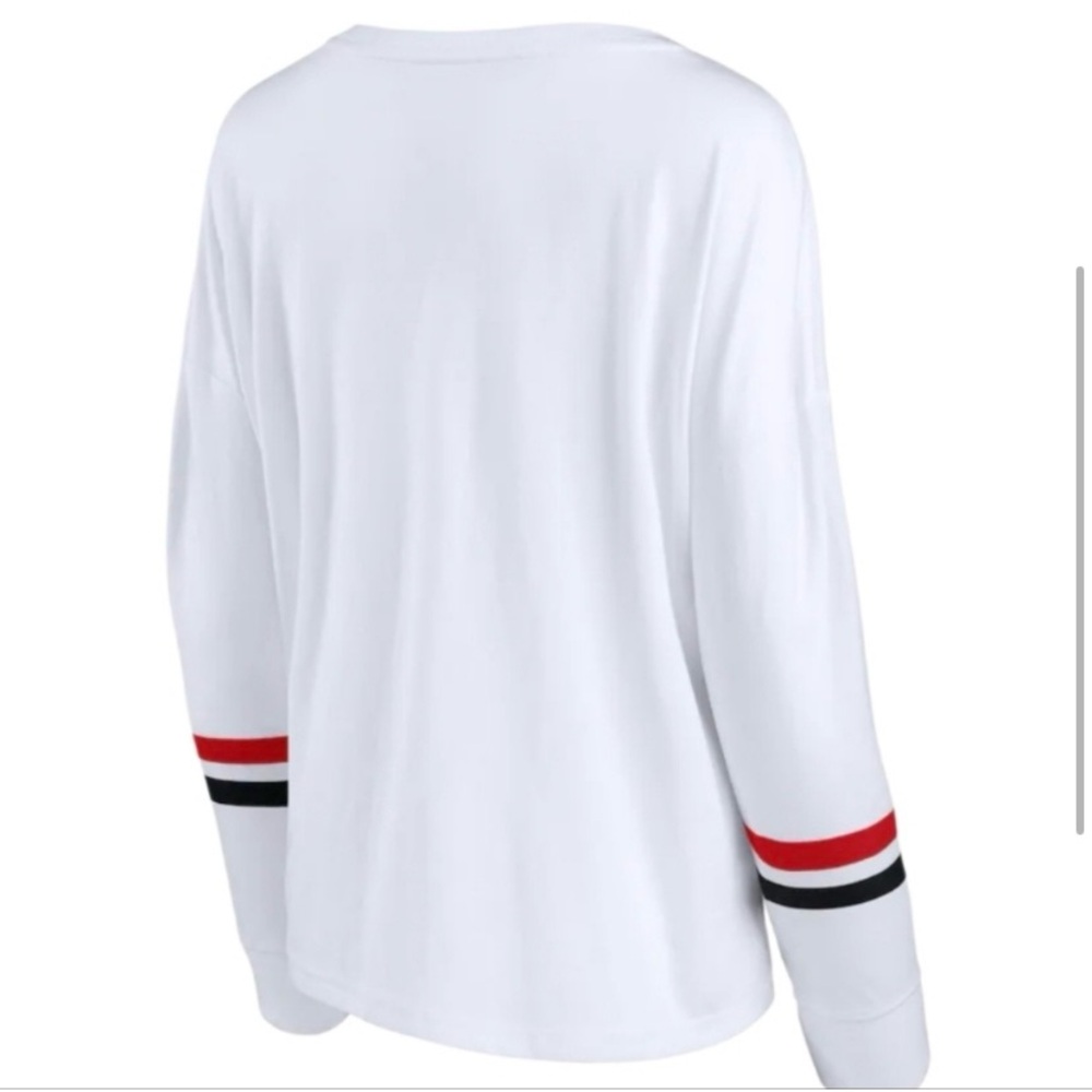 San Francisco 49ers Women’s Fanatics Retro Style Long Sleeve White T-Shirt NWT 🌴 - Picture 3 of 15